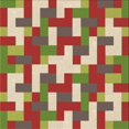 thumbnail image 1 of Ahgly Company Machine Washable Indoor Square Transitional Ginger Brown Green Area Rugs, 6' Square, 1 of 7