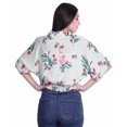 thumbnail image 4 of Moomaya Hauts Cache-Cœur pour Femmes Imprimés Taille Élastique Manches Boxy Blouse Cache-Cœur Décontractée, 4 of 4