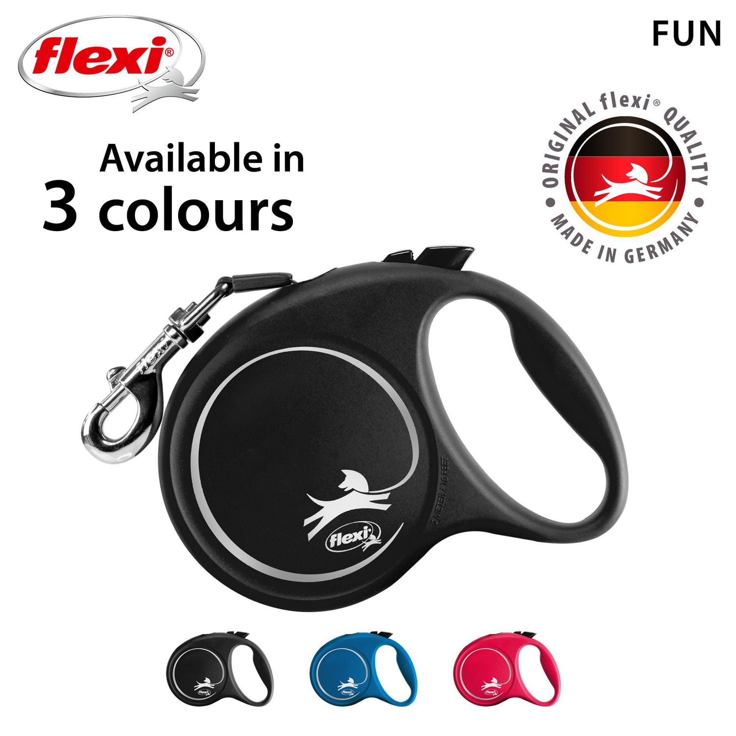 Flexi FUN Grande Laisse pour Chien à Ruban Rétractable 5m