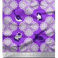 thumbnail image 1 of Soimoi Georgette Viscose Fabric Floral & Cat Animal Fabric Prints by Yard 42 Inch Wide, 1 of 3