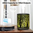 thumbnail image 3 of Sunfuny Essential Oil Diffuser, Aromatherapy Metal Oil Diffuser 400ml with Remote Control, Ultrasonic Aroma Diffuser Mini Air Humidifier Fragrance Vaporizer with 7 Color LED Light (Black Forest Iron), 3 of 7
