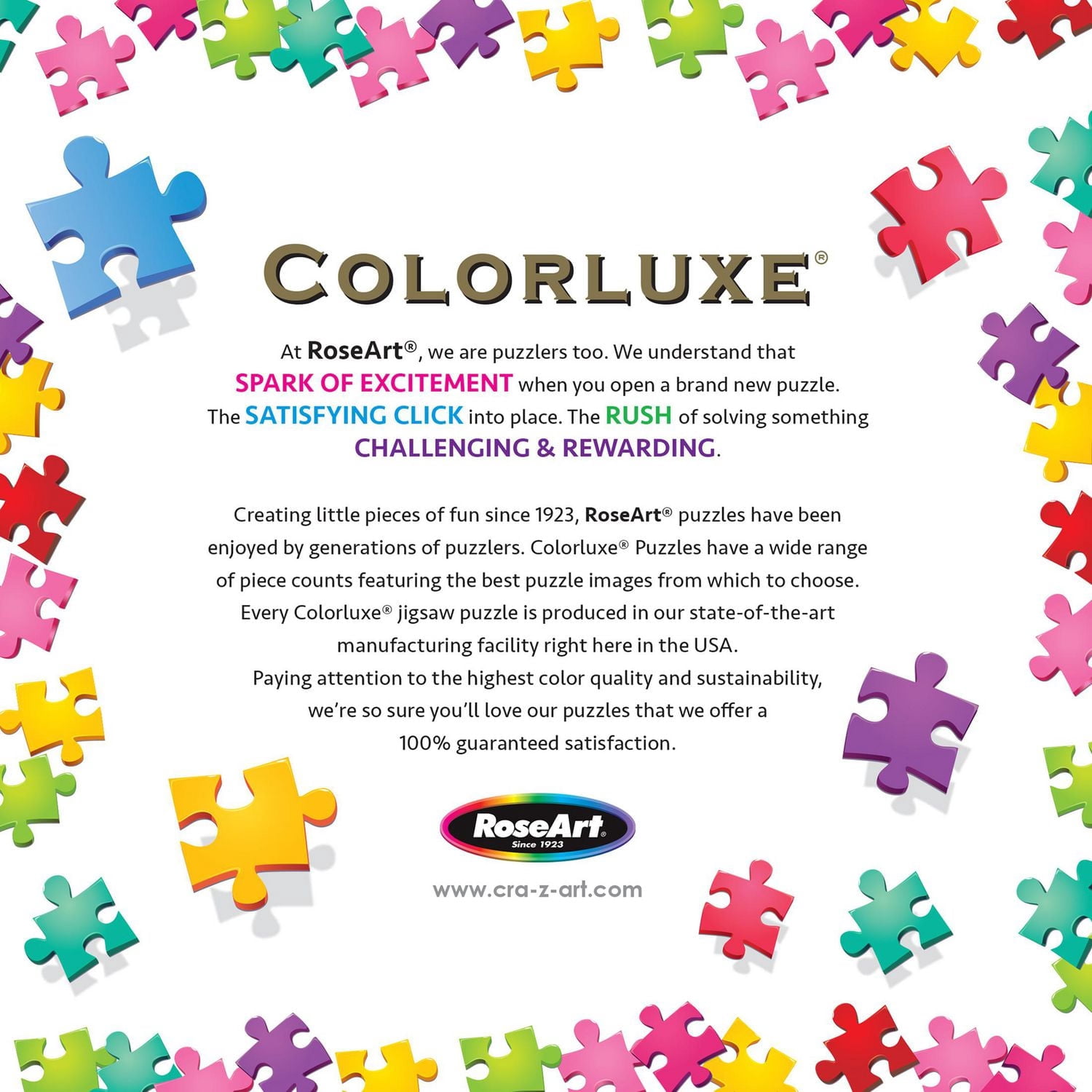 RoseArt - Colorluxe 500 pièces - Célébration de la montgolfière - Puzzle emboîtable pour adulte