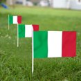 thumbnail image 3 of Anley Italy Mini Flag 12 Pack - Hand Held Small Miniature Italian Flags on Stick - 5x8 Inch with Solid Pole & Spear Top, 3 of 7