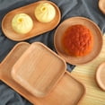 thumbnail image 4 of Plateau de Rangement Multifonction 4 Formes Bois Massif Rectangle Ellipse Assiette à Dîner Pains Fournitures pour la Maison, 4 of 8