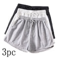 thumbnail image 2 of Diufon Womens 3PCS Jogger Shorts Elastic Waist Drawstring Yoga Shorts Solid Color Shorts with Pockets, 2 of 7