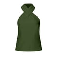 thumbnail image 3 of Timegard Womens Halter Top Sleeveless Causal Fashion Zipper Back Shirts Solid Color Trendy Top, 3 of 6