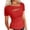 Red, variant on Lenpel Summer Tops for Women Fashion Short Sleeve Asymmetrical Neck Cut out Slim Tunic T Shirts Going out Tees