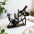 thumbnail image 1 of Metal Wine Rack Western Cowboy and Cactus Vintage Tabletop Wine Holder for Kitchen Bar Home Decor, 1 of 7