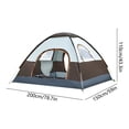 thumbnail image 3 of EGNMCR Tente de Camping et de Randonnée Automatique pour 3 à 4 Personnes, Portable, Instantanée, Imperméable, avec Sac de Rangement, Légère, Idéale pour la Randonnée, la Plage et les Pique-Niques. Toile de Polyester., 3 of 6