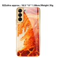 thumbnail image 3 of Full Cover Phone Case Tempered Glass Hard Printed Smartphone Bumper Case Cell Phone Covers Electroplated for S22/22Plus/Ultra Camera Protection Protective  Galaxy S22 ULTRA Golden Thread, 3 of 8