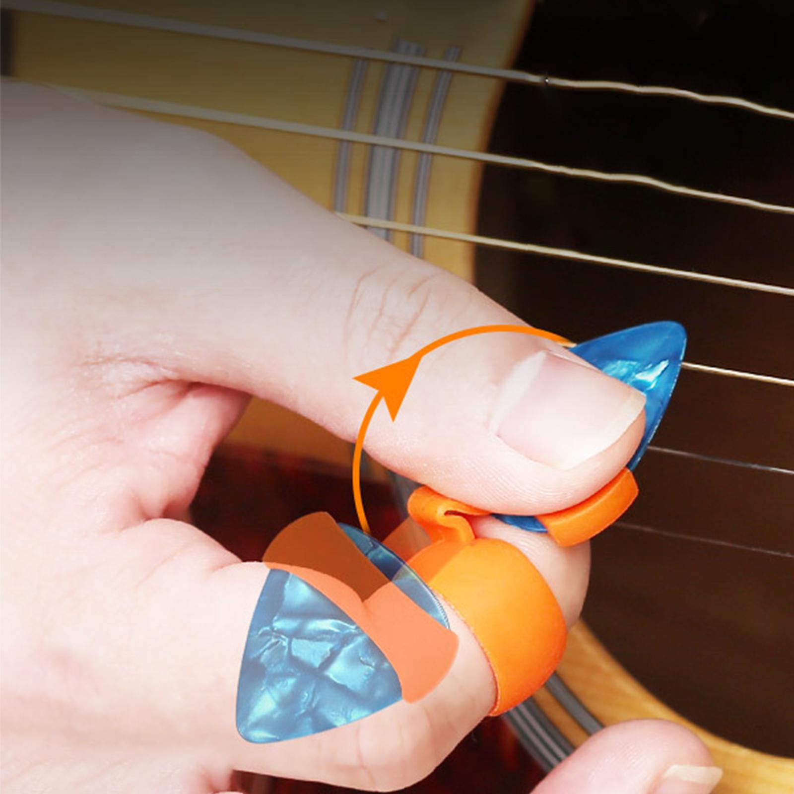 Electric Guitar Finger Pick Holder Durable Wear Resistant Thumbpicks Storage Cover for Electric S