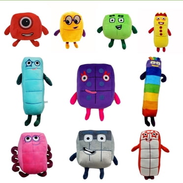 10pcs Numberblocks digital building block dolls, children's math enlightenment animation plush toys