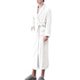 thumbnail image 4 of Women'S Double Pocket Flannel Bathrobe Soft And Warm Double Faced Velvet Bathrobe Pajamas And Home Wear Bathrobe Robe, 4 of 6