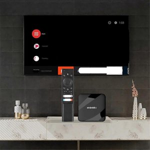ATV Android 14 Intelligent TV Case 2G+16G AV1 S905W2 Duel de base WiFi Lecteur de médias à distance voix 8K 4K Définir la boîte supérieure EU Connecteur