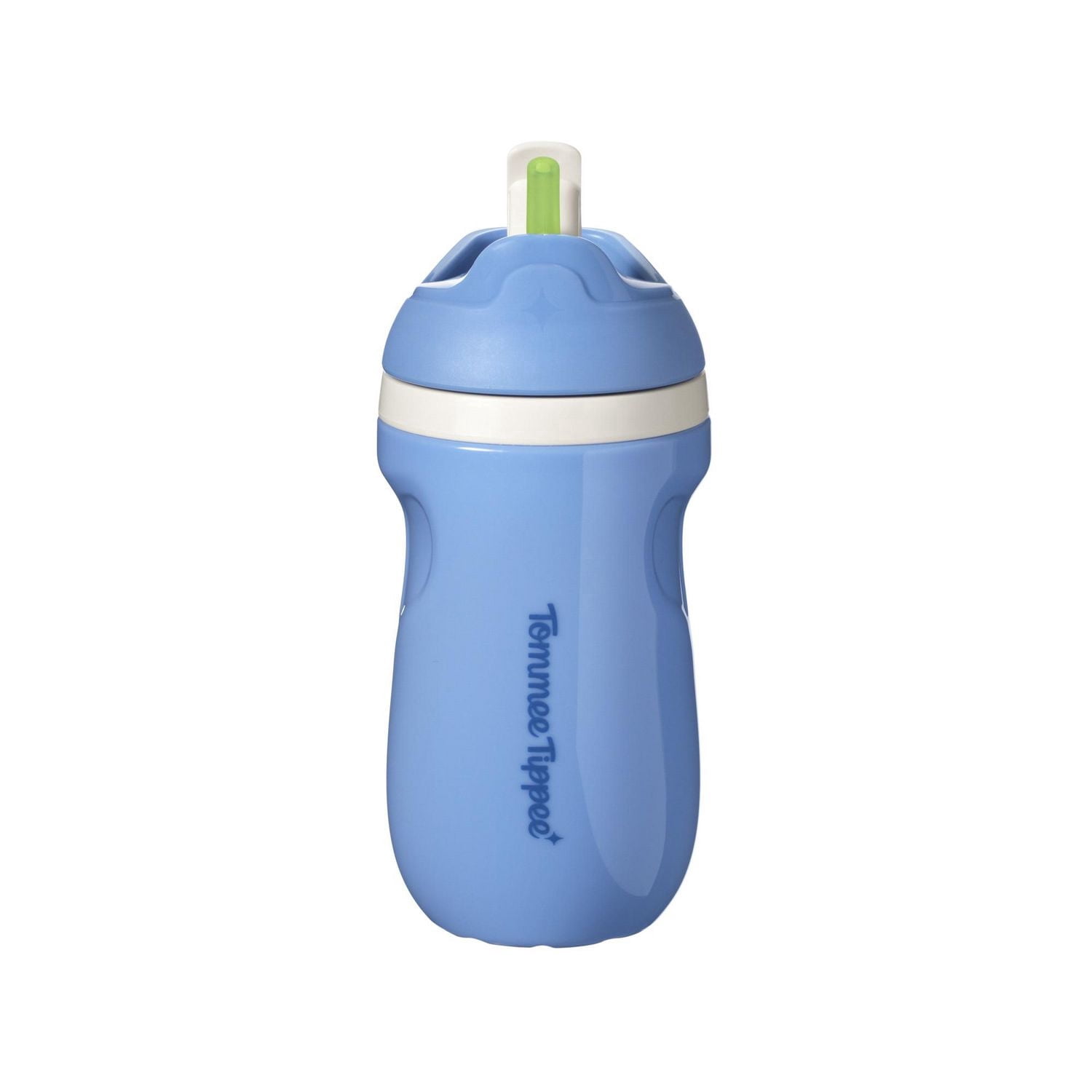Tommee Tippee Bouteille à Paille Sportive, 9oz, Bouteille d'Eau Antifuites pour Tout-Petit pour 12 Mois+, Couvercle à Rabat Qui Aide à Garder la Paille Propre, Couleur Assortie