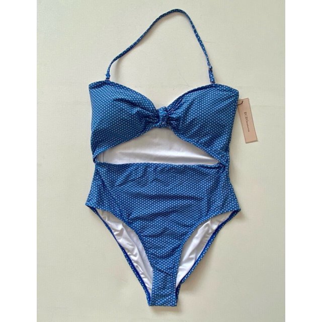 BCBGeneration Monokini Swimsuit Blue/Pink Floral ( XL )