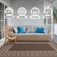 thumbnail image 3 of DEORAB 6'x9' Outdoor Rugs Waterproof Patio Reversible Plastic Carpet Camping Outside Mat,Coffee & Beige, 3 of 5