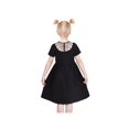 thumbnail image 4 of Robe Fille Chemise Noire Col Filet Perlé Courte Formelle Élégante 6 Ans, 4 of 7