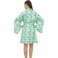 thumbnail image 3 of Bimba Kimono Rose à Manches Longues pour Femme, Robe de Plage, Imprimé Floral, Vêtement de Nuit - 18, 3 of 5