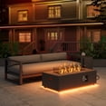 thumbnail image 4 of Evita 42" Gas Fire Pit Table for Outdoor 50,000 BTU Rropane Fire Pit Table with with Golden LED Lights, 4 of 10