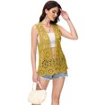 thumbnail image 2 of Cardigan Ouvert pour Femmes à Garniture en Dentelle Crochet Florale, 2 of 5