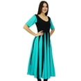 thumbnail image 2 of Bimba Classic Chic Designer Dress Long Georgette Kurta Flaired Zig-Zag Party Wear Kurti, 2 of 7