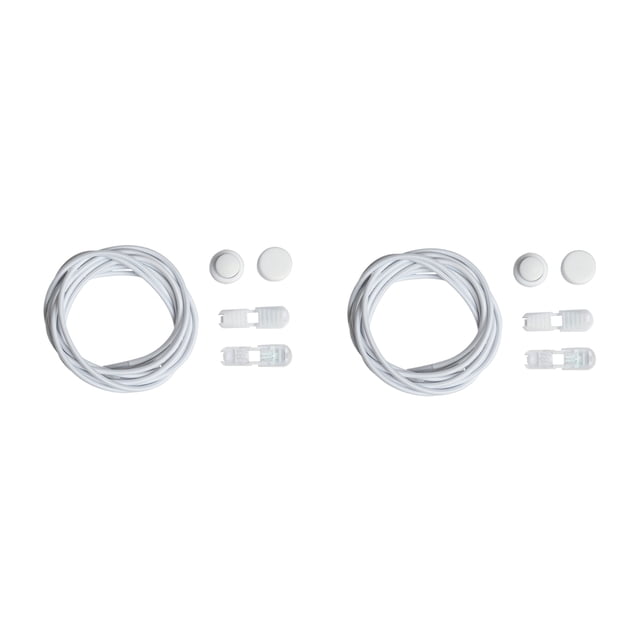 Maytalsory 2a Set Of 2 Elastic Latex Core Laces Stylish And Reliable Durable And Stylish White
