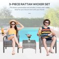 thumbnail image 4 of Outsunny Rattan Coffee Set Garden Chairs and Table Set 3 Piece Grey, 4 of 10