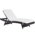 thumbnail image 5 of Modway de 4 Chaise Longue de Mobilier de Patio Extérieur en Osier, Blanc, 5 of 5