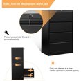 thumbnail image 3 of AOBABO Locking 4 Drawer Metal Filing Cabinet, Fully Assembled, Black, 3 of 6