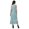 thumbnail image 4 of Moomaya Rayon Printed Halter Neck Dress Womens Front Slit Long Maxi Party Dress, 4 of 4