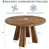 thumbnail image 2 of 47 Inch Round Dining Table for 4-6, Wood Kitchen Table with 4 Legs Sturdy Base, Farmhouse Style Circle Dining Table for Apartment, Living Room，Walnut, 2 of 8