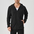 thumbnail image 4 of WRKEKC Performance Outdoor Sport Jacket Men's Windproof Lightweight Hooded with Secure Zippered Pockets for Climbing Running and All-Weather Training Black M, 4 of 5