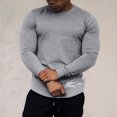 thumbnail image 2 of Pompotops T-shirt à Manches Longues en Coton Extensible pour Hommes Automne Sports Course Grande Taille en Solde, 2 of 8