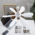 thumbnail image 4 of EGNMCR Portable Ceiling Fan Mini USB Tent Fans For Camping, Outdoor Hanging Gazebo Tents Ceiling Canopy Fan 5V Compatible Battery Power(With 4.9ft Extension Cord),, 4 of 7