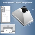 thumbnail image 2 of Costway 36 Inch Under Cabinet Range Hood with 4 Fan Speeds, Touch/Gesture/Remote Control, 2 of 9
