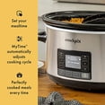 thumbnail image 3 of Crock-Pot 7 Quart Slow Cooker with Locking Lid and Auto Adjust Cook Time Technology, Stainless Steel, 3 of 6