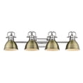thumbnail image 2 of Golden Lighting Duncan 4 Light Bath Vanity Matte Black Damp Rated Incandescent, 2 of 7