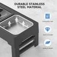 thumbnail image 2 of Els Pet 2 In 1 Elevated Feeding Station (Stainless Steel Bowl+Floating Bowl), 2 of 6