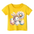 thumbnail image 4 of XDZJLR T-Shirt pour Filles Tout-Petits, Graphique de Pâques, Coupe Ample, Manches Courtes, Col Rond, Décontracté, pour Garçons, 3-4 Ans, 4 of 4