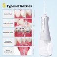 thumbnail image 4 of GENKENT Hydropulseur pour Dents, Hydropulseur Dentaire Sans Fil 3 Modes 5 Embouts Rechargeable, Blanc, 4 of 8