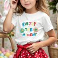 thumbnail image 2 of T-shirts Garçons Décontractés à Manches Courtes avec Lettres et Fleurs, Col Rond, T-Shirt Confortable, Vêtements Garçon Tout-Petit, Blanc, 2 of 4