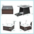 thumbnail image 4 of Ensemble de Mobilier de Patio 7 Pcs avec Table de Foyer au Gaz Propane de 35 Pouces et Housse Imperméable Brun, 4 of 9
