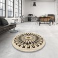 thumbnail image 4 of Ahgly Company Machine Washable Indoor Round Transitional Vanilla Gold Area Rugs, 8' Round, 4 of 7