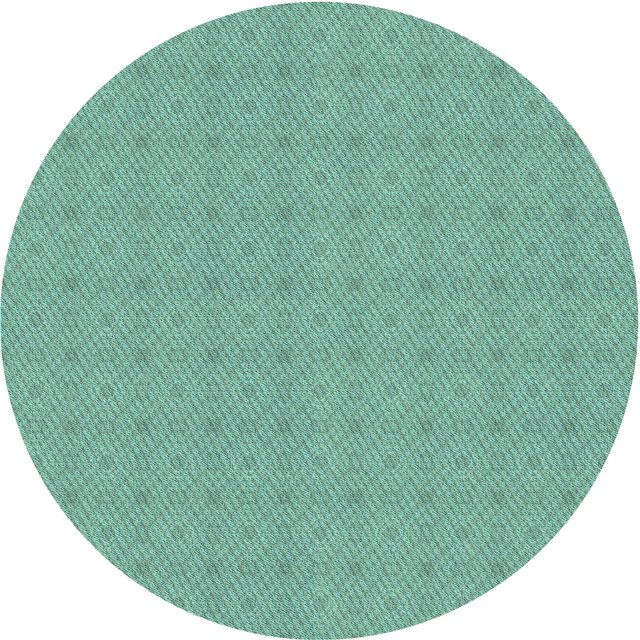 Ahgly Company Machine Washable Indoor Round Transitional Medium Turquoise Green Area Rugs, 8' Round