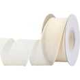 thumbnail image 1 of Joycrosso Burlap Wired Edge Ribbon 1.5 inch x 10 Yards, Ivory, Ideal for Crafting, Gift Wrapping, Wreath, Christmas Tree, and Rustic Wedding Decorations, 1 of 4