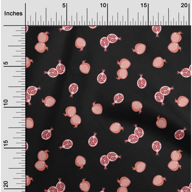 oneOone Viscose Jersey Fabric Pomegranate Fruit Print Fabric BTY 60 Inch Wide