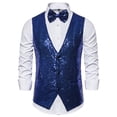 thumbnail image 3 of Mikilon Men's Autumn And Winter Personality Sequins Casual Vest Jacket, 3 of 3