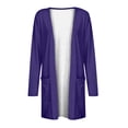 thumbnail image 4 of Hauts à Manches Longues pour Femmes Hauts Décontractés à Manches Longues de Couleur Unie Blouse avec Poche Cardigan Blouses à Manches Longues pour Femmes Hauts à Manches Longues Hauts pour Femmes à Manches Longues, 4 of 8