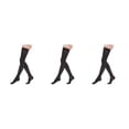 thumbnail image 2 of maskred Soft And Comfortable Tights High Stocking Stretchy Warm Fashionable Easy To Wear Nylon Compression Stockings Toe wrapping - black M 3Set, 2 of 6
